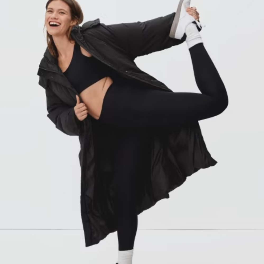 Everlane Black Duvet Puffer Parka Coat sz L